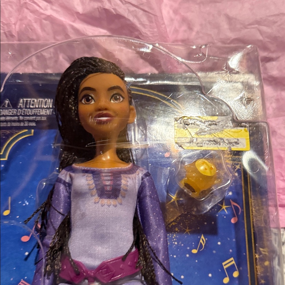 Mattel Doll with Purple Outfit and Black Hair